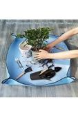 Çiçek Saksı Toprağı Toprak Aktarımı Için Su Geçirmez Ped 75x100 Cm 1 Adet Mavi Büyük Boy - 1