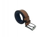 Zerhan Erkek Taba Suni Deri Kot Kemeri 4 cm - 1