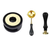 Davetiye Mum Mühürü Uygulama Seti Siyah Renk 870 With Love thumbnail 3