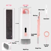 Polham 7in1 Klavye, Kulaklık, Telefon Detaylı Temizlik Seti, Fırçalı, Tuş Sökme Aparatlı Set - 10