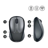 Logitech Siyah Kablosuz Mouse 1000 Dpi Optik Kablosuz Mouse thumbnail 6