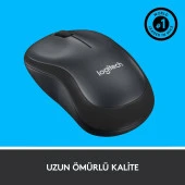 Logitech Silent Sessiz Charcoal Kablosuz Mouse Siyah Sessiz Kompakt Kablosuz Mouse thumbnail 5