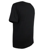 Baskılı Erkek Büyük Beden Bisiklet Yaka Tişört Siyah - 3