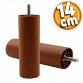 Mobilya Kanepe Koltuk Baza Yükseltme Yükseltici M8 Civatalı Incediş Destek Ayağı Ayakları Kahve 14cm - 1