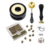 Davetiye Mum Mühürü Uygulama Seti Siyah Renk 908 Barış Güvercini thumbnail 1