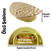 Elegans Half Çekmece Dolap Dolabı Kapak Kulpu Kulpları Kulbu Plastik Gold Altın Kulp Mobilya Mutfak thumbnail 3