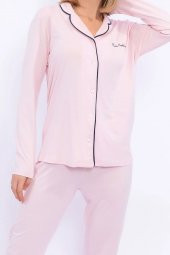 Pierre Cardin Kadın Gelin Modal Pamuk Gömlek Pijama Takımı 7717 Y - 2