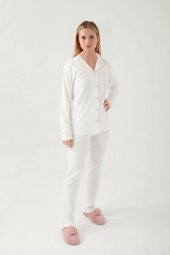 Pierre Cardin Kadın Gelin Modal Pamuk Gömlek Pijama Takımı 7717 Y - 4