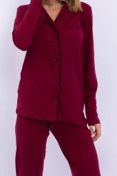 Pierre Cardin Kadın Gelin Modal Pamuk Gömlek Pijama Takımı 7717 Y - 7