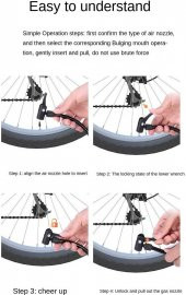 Bisiklet Pompası Top Şişirme Araba El Hava Pompa İğne Hediyeli Bisiklet Motosiklet Pompası - 4