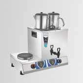 Midinoks MD.GT02 Elektrikli Çift Demlikli Pleytli Kahveci Çay Ocağı Takımı - (Demlik Dahil) 17 LT - 1