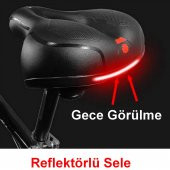 Su Geçirmez Nefes Alan Bisiklet Selesi Bisiklet Oturağı Kırmızı Reflektörlü Yumuşak Sele  Kod-645 - 3
