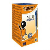 BIC TUKENMEZ KALEM M10 BASMALI 50LI KUTU MAVI - 1