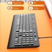 Lecoo KB103 USB Kablolu Türkçe Q Klavye Siyah - 6
