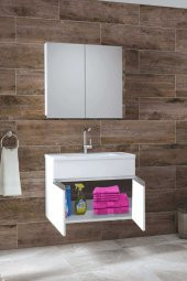 Alfa Banyo ESEN BEYAZ 65 cm FULL 1. Kalite MDF LÜX Banyo Takımı-HAZIR KURULU - 2