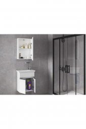 Alfa Banyo MİNİÇO EBEVEYN 45 cm x 28 cm AYNA DOLAPLI LÜX BANYO DOLABI- 1. Sınıf MDF-BEYAZ- HAZIR KURULU - 5