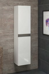 Alfa Banyo ESEN MDF BEYAZ 140 cm LÜX Banyo Boy Dolabı- HAZIR KURULU - 1