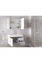 Alfa Banyo VİOSEN-EA 80 cm MDF-Aynalı-lavabolu banyo dolabı takımı- HAZIR KURULU - 6