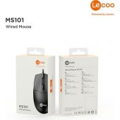 Lecoo MS101 USB Kablolu 1200DPI 3 Tuşlu Optik Mouse Siyah GKE - 7