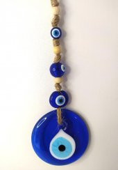 Cam Nazar Kötü Göz Kovucu Hand Made Ağaç Duvar Dekorasyonu Hasır Nazarlık Duvar Ağaç Ev Süsü - 2