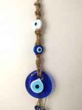 Cam Nazar Kötü Göz Kovucu Hand Made Ağaç Duvar Dekorasyonu Hasır Nazarlık Duvar Ağaç Ev Süsü - 2