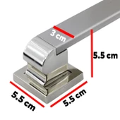 Bersel Sürgülü Kapı Çekme Kolu Tutma Kulpu Kulbu Çelik Dış Kapı Tutamağı Kol Saten 60 Cm thumbnail 6