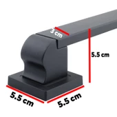 Bersel Sürgülü Kapı Çekme Kolu Tutma Kulpu Kulbu Çelik Dış Kapı Tutamağı Kol Siyah 30 Cm thumbnail 7