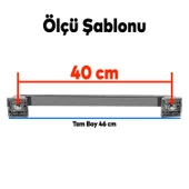 Bersel Sürgülü Kapı Çekme Kolu Tutma Kulpu Kulbu Çelik Dış Kapı Tutamağı Kol Siyah 40 Cm - 4
