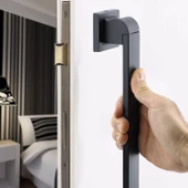 Bersel Sürgülü Kapı Çekme Kolu Tutma Kulpu Kulbu Çelik Dış Kapı Tutamağı Kol Siyah 50 Cm - 2