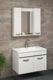 Alfa Banyo SAFİR BEYAZ 80 cm Banyo Takımı-- HAZIR KURULU - 1