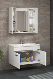 Alfa Banyo SAFİR BEYAZ 80 cm Banyo Takımı-- HAZIR KURULU - 2