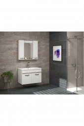 Alfa Banyo SAFİR BEYAZ 80 cm Banyo Takımı-- HAZIR KURULU - 4