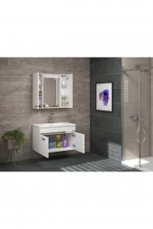 Alfa Banyo SAFİR BEYAZ 80 cm Banyo Takımı-- HAZIR KURULU - 5