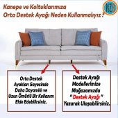 Mobilya Kanepe Sehpa TV Ünitesi Baza Koltuk Ayağı Kahverengi Gold Renk 12 cm Ayak - 8
