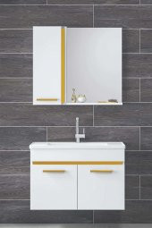 Alfa Banyo Yeni Gold Beyaz 65 cm MDF Banyo Takımı - 3