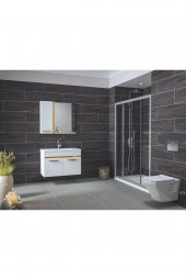 Alfa Banyo Yeni Gold Beyaz 65 cm MDF Banyo Takımı - 4