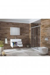 Alfa Banyo ESEN BEYAZ 80 cm LÜX Banyo Takımı- HAZIR KURULU - 3