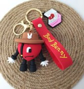 Anahtarlık Anime Bad Bunny Kötü Bunny Silikon Anahtarlık Çanta Süsü Oyuncak Aksesuar Araba Süsü 14484 thumbnail 3