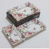 YNS / 3 LÜ KAYIK TABAK DİKDÖRTGEN DİJİTAL BASKILI UZUNLUK 26 . 23 . 20 . GENİŞLİK 17 . 14. 11 CM - 1