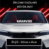 devran yazı sticker - araba motosikler atv kamyon kamyonet cam uyumlu sticker etiket - 1
