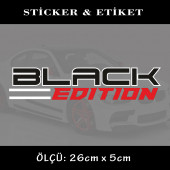 black edition - oto sticker yapıştırma etiket - araba motosiklet dolap kamyon atv uyumlu - 1