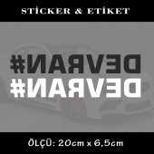 devran 2li - oto sticker yapıştırma etiket - araba motosiklet dolap kamyon atv uyumlu - 1
