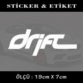 drift yazı sticker -  2 adet oto sticker yapıştırma etiket - araba motosiklet dolap kamyon atv uyumlu - 1