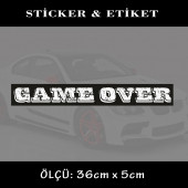 game over sticker - 2 adet oto sticker yapıştırma etiket - araba motosiklet dolap kamyon atv uyumlu - 1