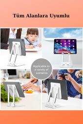Fuchsia Ayarlanabilir Masaüstü Tablet Telefon Tutucu Stand Özellikli - 3