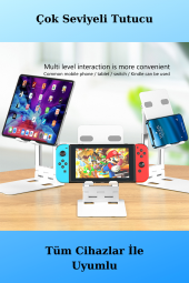 Fuchsia Ayarlanabilir Masaüstü Tablet Telefon Tutucu Stand Özellikli - 4