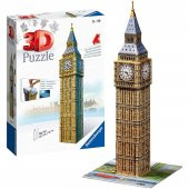 Ravensburger 3 Boyutlu 216 Parçalı Plastik Puzzle Big Ben Saat Kulesi-125548 - 1