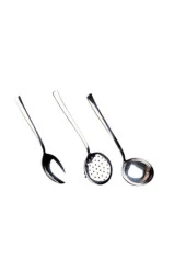 Deniz 3 Lü Servis Seti Kepçe+kevgir+servis Kaşığı - 1