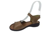 Zerhan 321 Kadın Taba Hakiki Deri Cırtlı Yumuşak Taban Comfort Sandalet Ayakkabı - 3