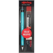 ROTRING VİSUCLİCK +MİN SİLGİ OKUL SETİ 0,7mm MAVİ - 1